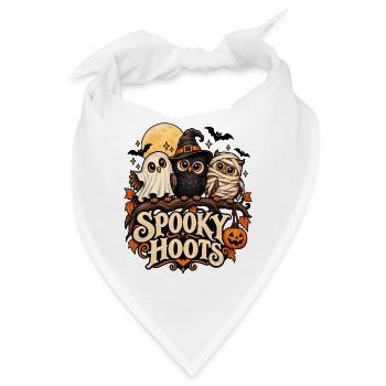 Spooky Hoots Halloween-Eulen - Bandana - Weiß - Vorne