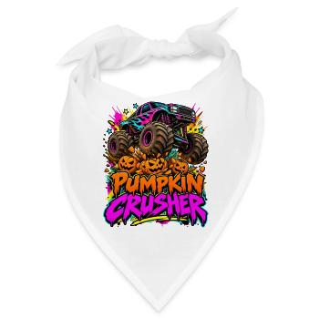 Monstertruck Kürbiszerstörer - Bandana - Weiß - Vorne