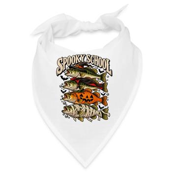 Spooky School Fische Halloween - Bandana - Weiß - Vorne