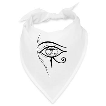 Auge des Horus, UFO - Bandana - Weiß - Vorne
