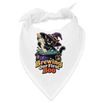 Halloween Brewing Our First Boo werdender Vater - Bandana - Weiß - Vorne