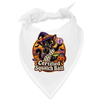 Halloween-Hexenkatze Certified Squatch Bait - Bandana - Weiß - Vorne