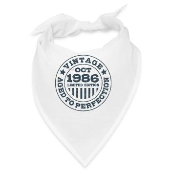Vintage Oktober 1986 Limited Edition Circle - Bandana - Weiß - Vorne