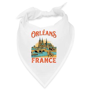 Vintage Orléans France City Travel Sept - Bandana - Weiß - Vorne
