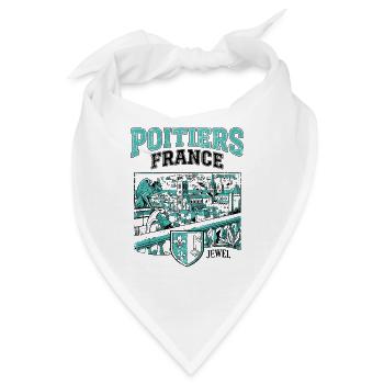 Poitiers France European Cityscape Travel Sept - Bandana - Weiß - Vorne