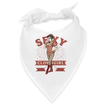 Sexy Clowngirl Clowngirl Clown - Bandana - Weiß - Vorne