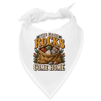 Die guten Steine kommen nach Hause - Bandana - Weiß - Vorne