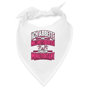 Zahnmedizinische Fachangestellte - Bandana - Weiß - Vorne