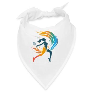 Badmintonspielerin - Bandana - Weiß - Vorne