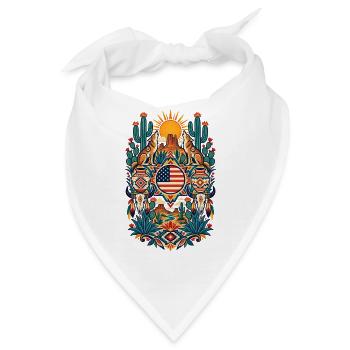 USA | Südwesten, Wüste & Kojoten - Bandana - Weiß - Vorne