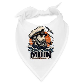 Moin Seemann – Maritimes Küsten Design - Bandana - Weiß - Vorne
