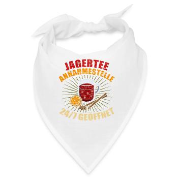 Jagertee Annahmestelle Glühweinstand - Bandana - Weiß - Vorne