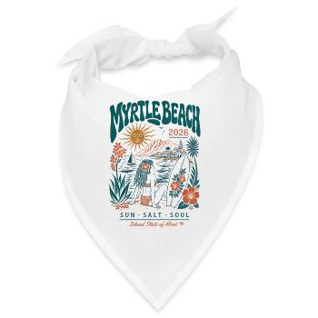 Myrtle Beach 2026 Surf & Sonne - Bandana - Weiß - Vorne
