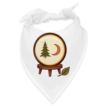 Waldzauber in der Kugel - Bandana - Weiß - Vorne
