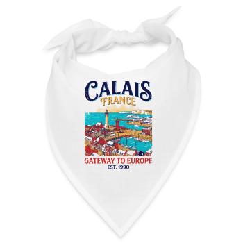 City Calais France Gateway To Europe Harbor - Bandana - Weiß - Vorne