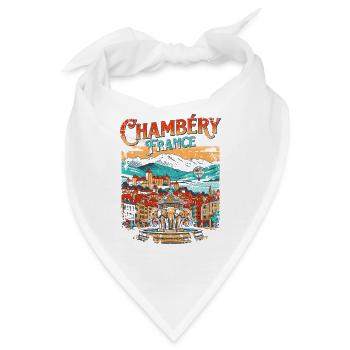 Chambéry France Vintage City Skyline Travel - Bandana - Weiß - Vorne