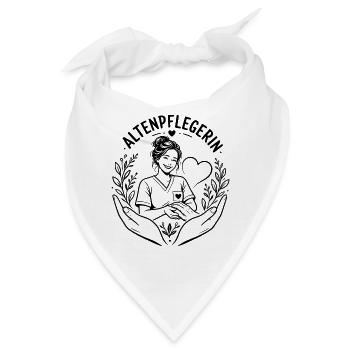 Altenpflegerin - Bandana - Weiß - Vorne