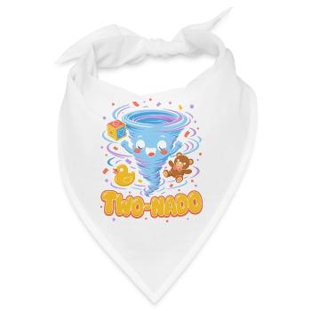  Zwei Nado 2. Geburtstag Kawaii Tornado Niedlicher - Bandana - Weiß - Vorne