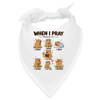 Wenn Ich Süßen Capybara Philippians Christlichen - Bandana - Weiß - Vorne