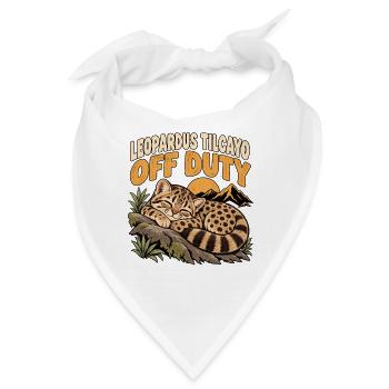  Leopardus Tilcayo Außer Dienst Schlafende - Bandana - Weiß - Vorne