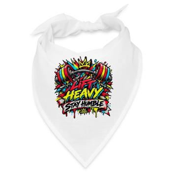 Lift Heavy Stay Humble Graffiti - Bandana - Weiß - Vorne