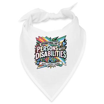Internationaler Tag der Menschen mit Behinderungen - Bandana - Weiß - Vorne