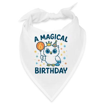 6 Kindergeburtstag A Magical Birthday Eule - Bandana - Weiß - Vorne