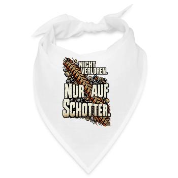 Gravelbike Fahrer Schotterpiste Abenteuer Offroad - Bandana - Weiß - Vorne