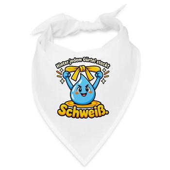 Kampfsport Gürtelprüfung Schweiß Disziplin - Bandana - Weiß - Vorne