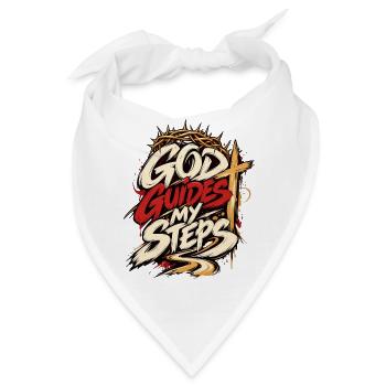 Gott führt meine Schritte - Bandana - Weiß - Vorne