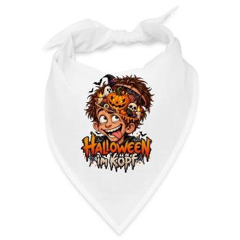 Lustiges Halloween-Motiv Halloween im Kopf - Bandana - Weiß - Vorne