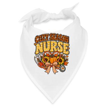 Kuschelige Herbstpflegekraft - Bandana - Weiß - Vorne