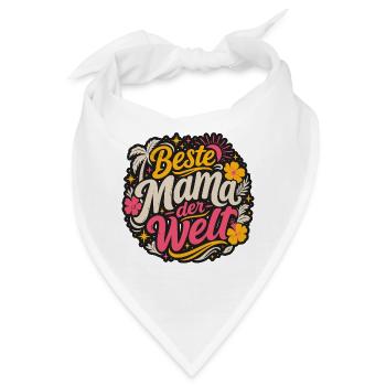Beste Mama der Welt - Bandana - Weiß - Vorne