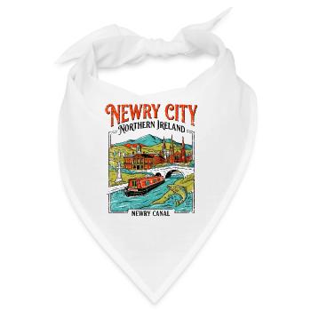 Vintage Newry City Northern Ireland Canal - Bandana - Weiß - Vorne
