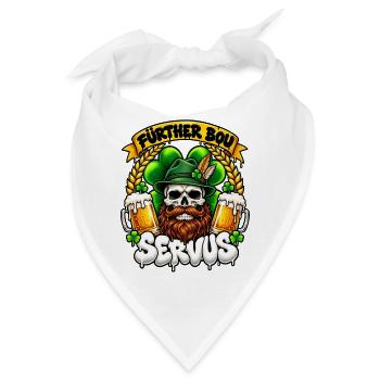 Fürther Bou Servus Totenkopf & Bier - Bandana - Weiß - Vorne