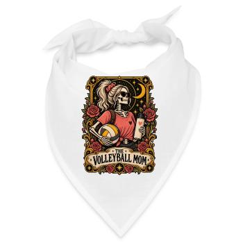 Volleyballmom Skelette Rosen Print - Bandana - Weiß - Vorne