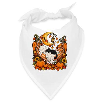 Mondnacht Kürbisnest Katzenschläfer - Bandana - Weiß - Vorne