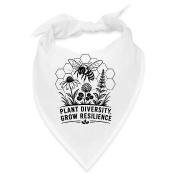 Pflanzenvielfalt wächst Widerstandsfähigkeit - Bandana - Weiß - Vorne