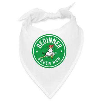 Lustiger Skifahren Schneemann Beginner Green Run  - Bandana - Weiß - Vorne