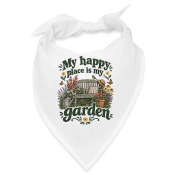 Gartenruhe: Garten Lover Geschenkidee - Bandana - Weiß - Vorne