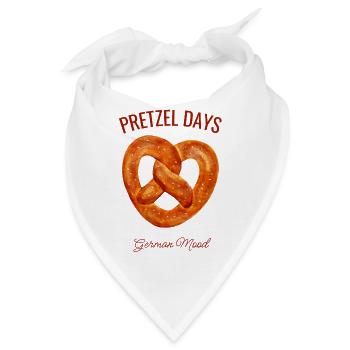 Pretzel Days – Brezel mit German Mood - Bandana - Weiß - Vorne