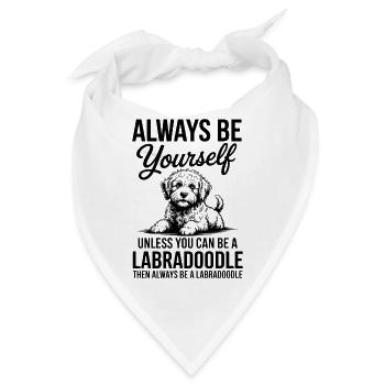Labradoodle Sprüche Lustiges Labradoodle Geschenk  - Bandana - Weiß - Vorne