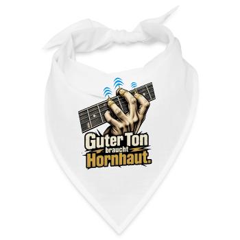 Gitarrist Gitarre spielen Hornhaut Spruch - Bandana - Weiß - Vorne