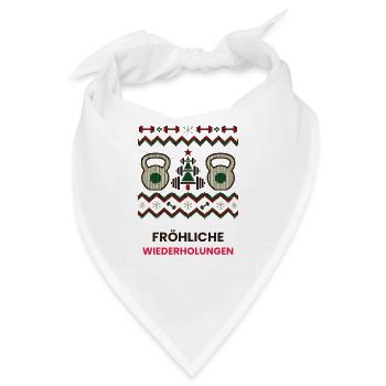 Fröhliche Wiederholungen Kettlebell - Bandana - Weiß - Vorne