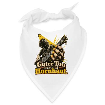 Gitarrist Gitarre Gitarrenspieler Hornhaut - Bandana - Weiß - Vorne