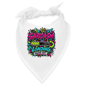 Sarcasm Loading Neon Graffiti - Bandana - Weiß - Vorne