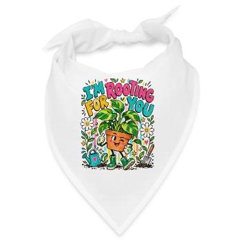 Ich roote für dich Pflanze - Bandana - Weiß - Vorne