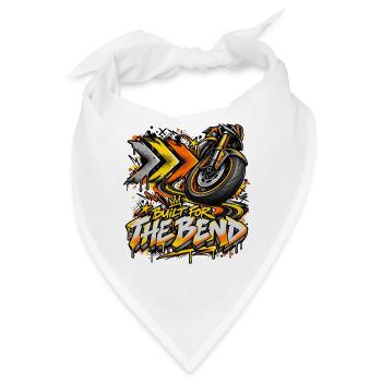 Gebaut für die Kurve – Motorradgrafik - Bandana - Weiß - Vorne