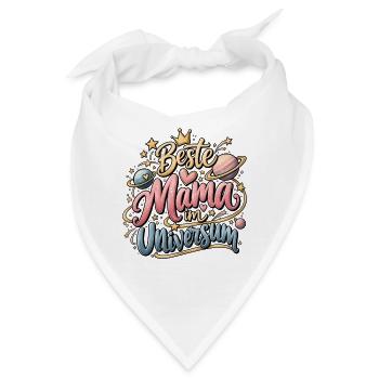 Planeten Sterne Muttertag Beste Mama im Universum - Bandana - Weiß - Vorne
