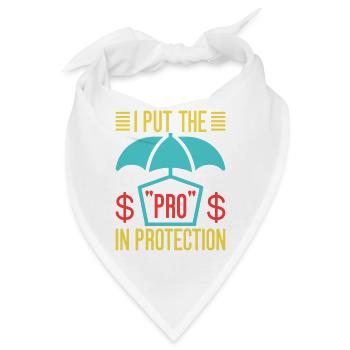 Insurance Agent Pro In Protection Funny Insurance - Bandana - Weiß - Vorne